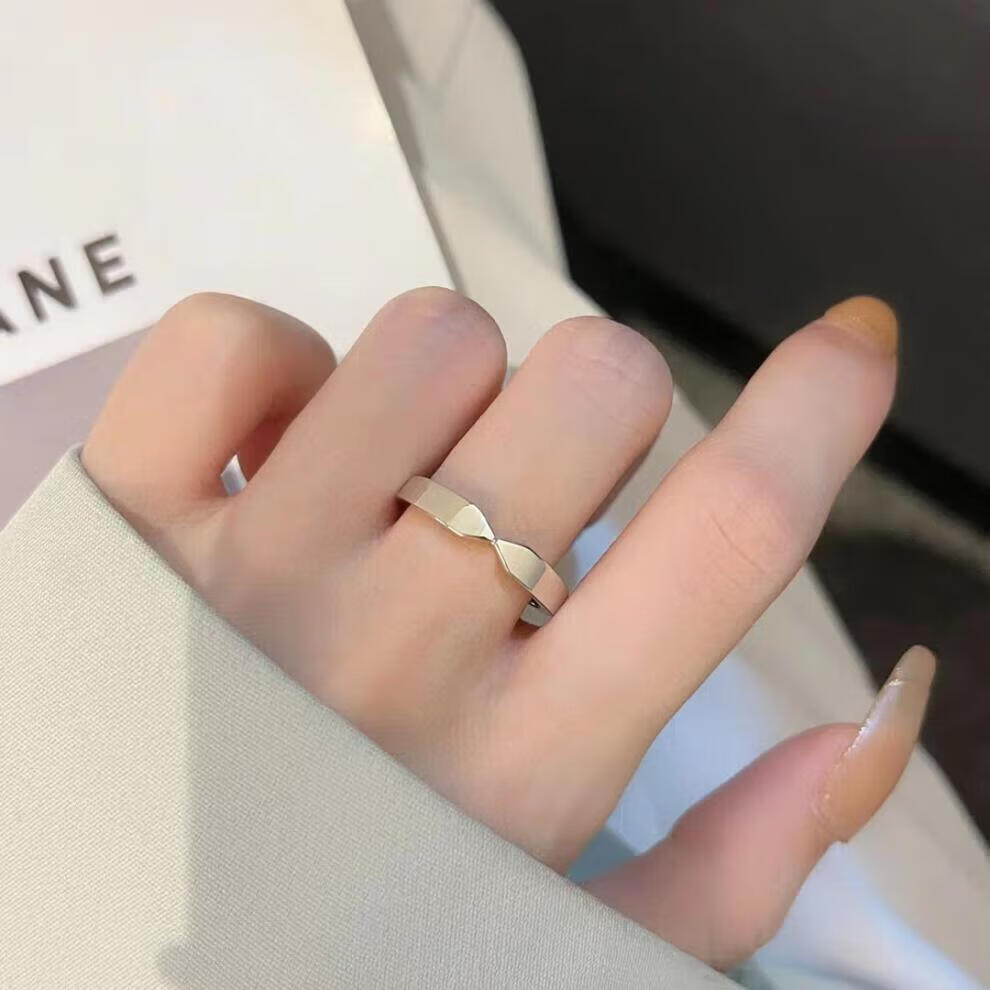 尚美对戒 plume戒指女v金高版镀金银质满钻v形男女婚戒轻奢情侣对戒