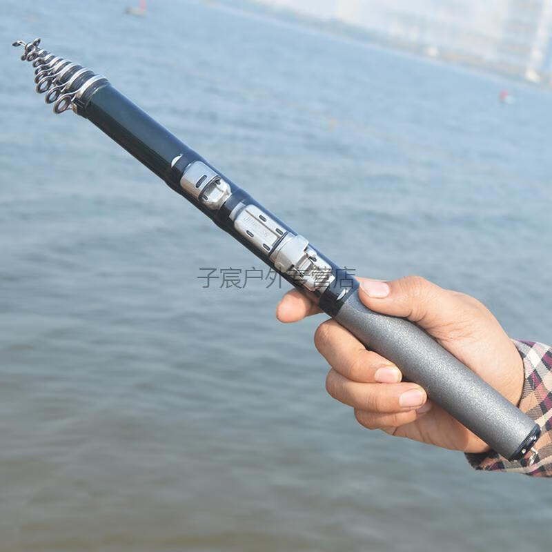 迷你袖珍小矶竿超短节矶钓竿抛竿套装手竿海竿两用超硬便携鱼竿 高碳
