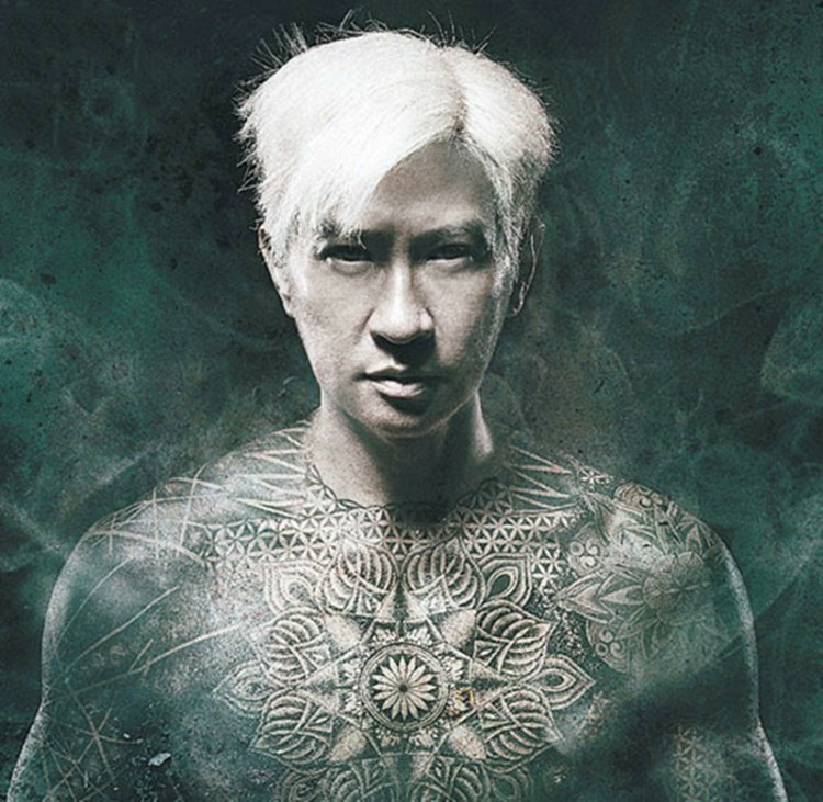 潮牌纹身贴过肩龙花臂防水男龙古惑仔陈浩南胸手臂龙刺青整条披肩龙