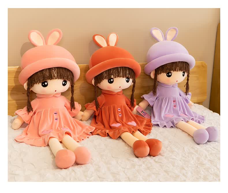 人型布偶娃娃布娃娃小女孩公主兔子公仔玩偶洋娃娃可爱毛绒玩具女生