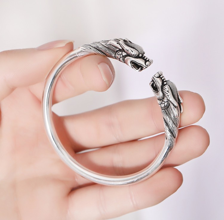 狼头银手镯【图片 价格 品牌 报价】-京东