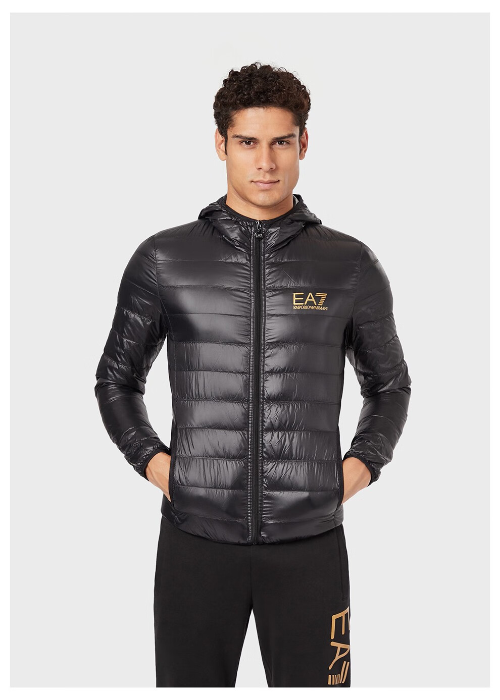 armani ea7 阿玛尼 男士涤纶连帽轻薄羽绒服夹克外套 8npb02 pn29z