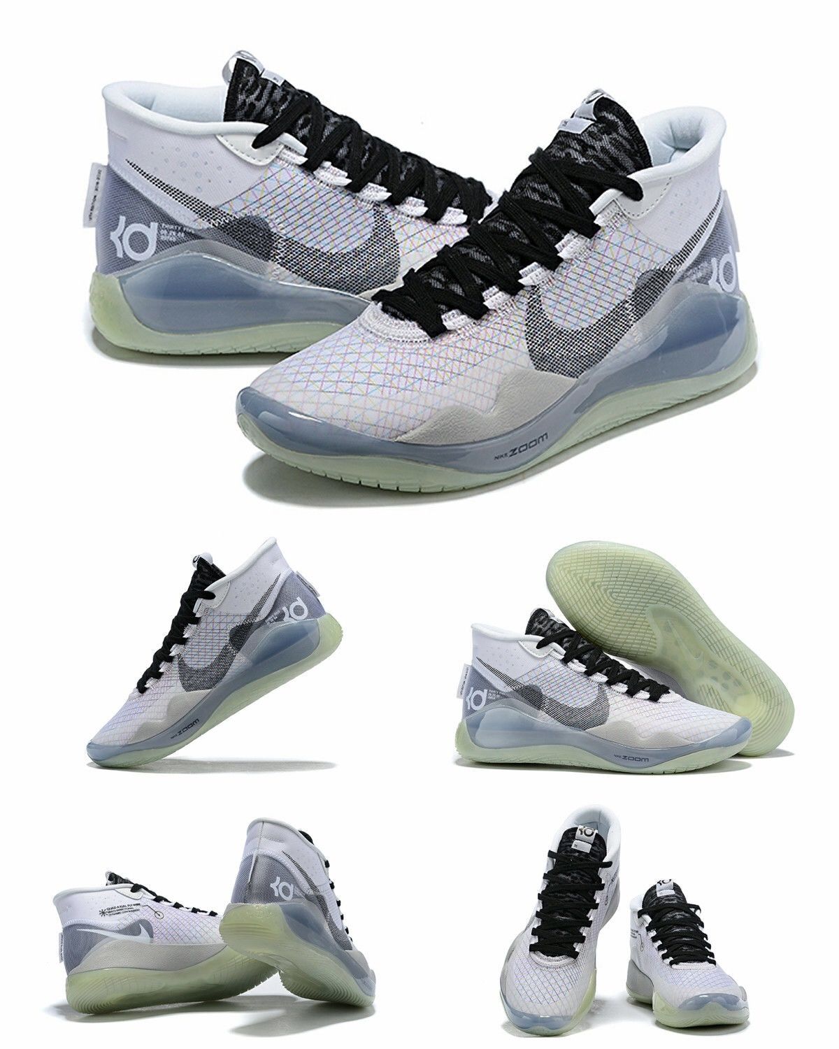 【官方旗舰】杜兰特12代 kd12黑白实战篮球鞋男学生黑水泥糖果癌 全