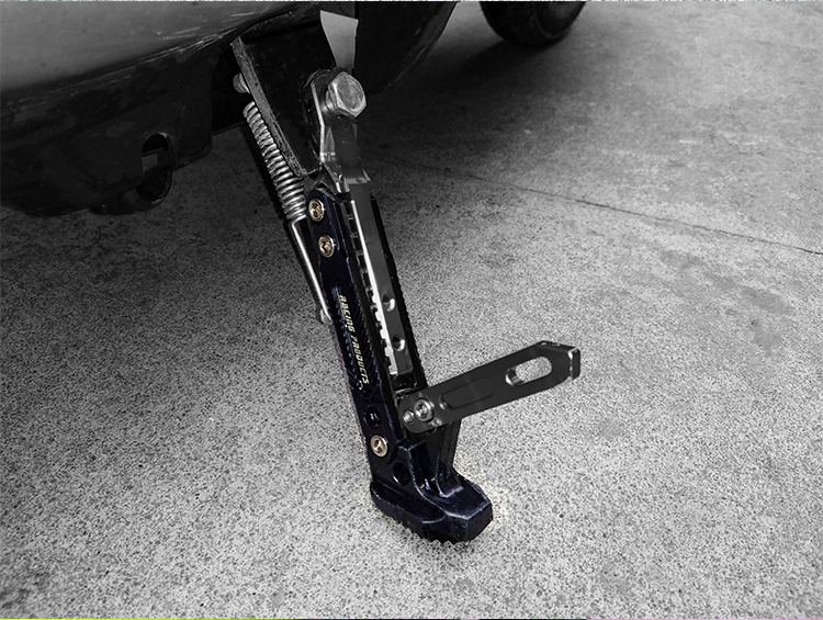 小牛电动车脚撑摩托车可调节边撑改装单边脚架深远009cnc侧支架 可调