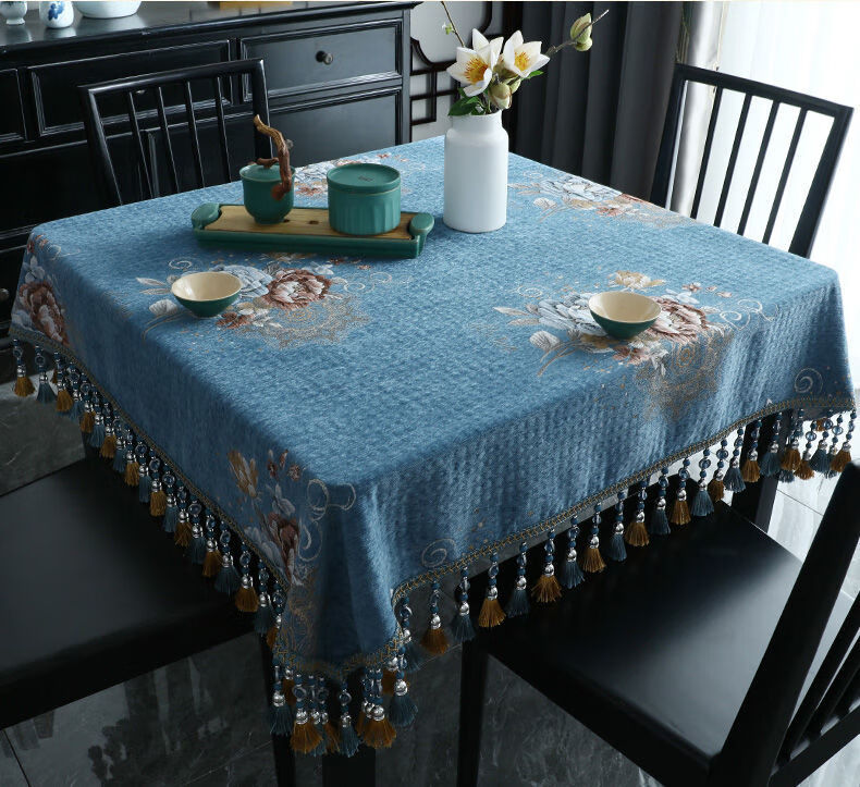 布欧格中式桌布正方形八仙桌台布家用感方桌餐桌布布艺麻将桌布盖布海