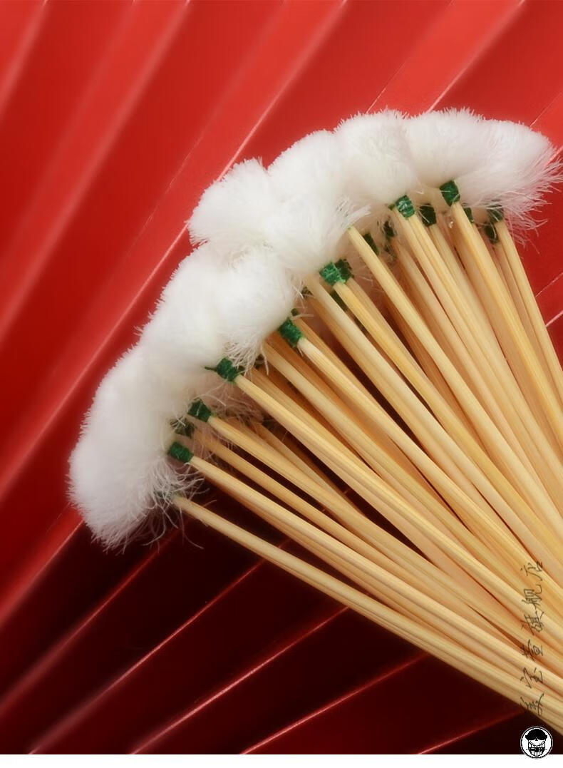 开学季 采耳鹅毛棒竹柄鹅毛棒采耳工具掏耳挖耳朵清洁工具木柄打掏耳