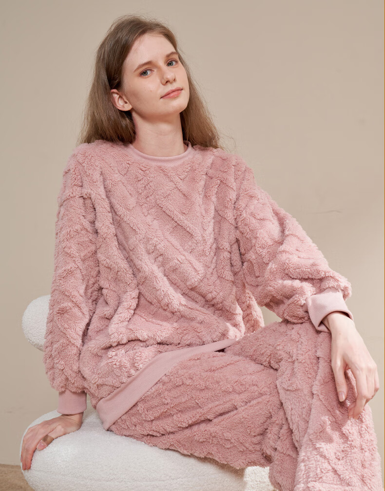 南极人南极人睡衣女冬加绒加厚冬季长袖甜美珊瑚绒法兰绒秋冬天可外穿