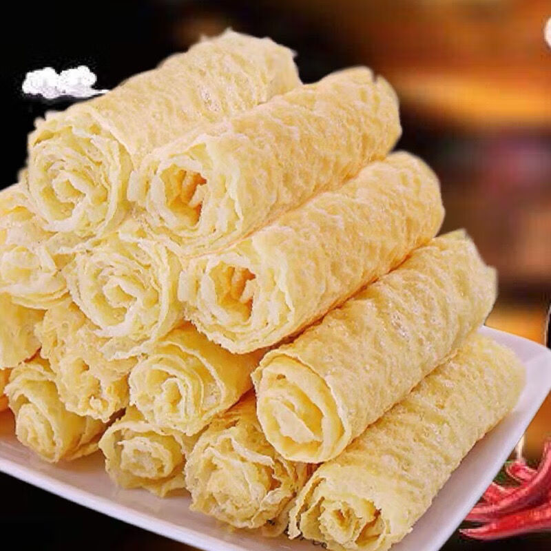 香脆响铃卷火锅关东煮麻辣烫食材餐厅慧口炸腐竹豆皮卷干货特产125g6