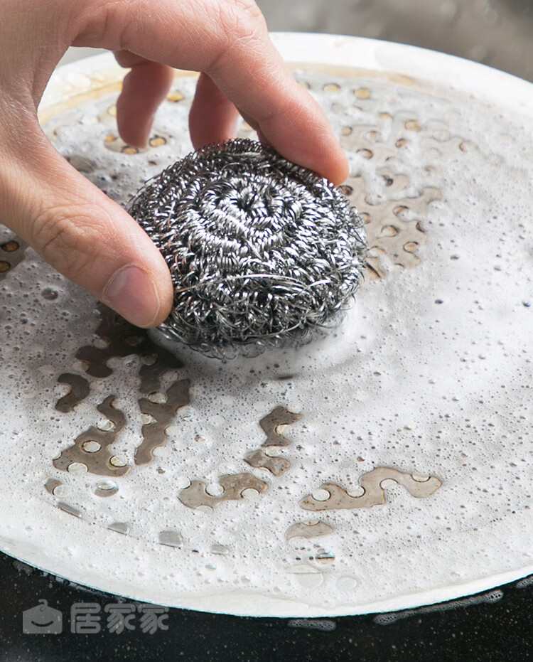 钢丝球清洁球厨房洗碗不掉丝不锈钢家用洗碗洗锅擦锅铁丝球120个装送