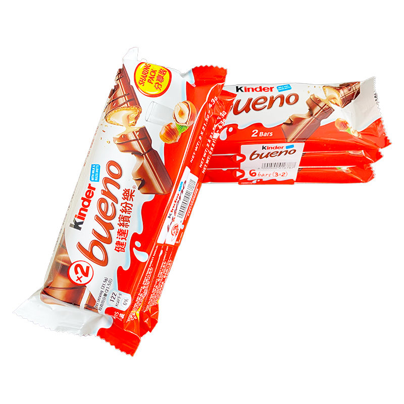 kinder健达巧克力缤纷乐t2巧克力儿童条棒缤纷乐6袋