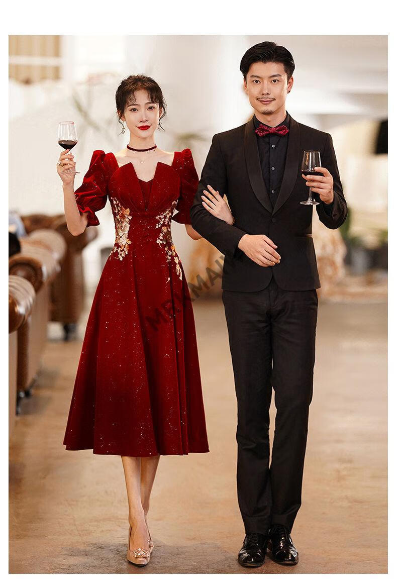 敬酒服新娘2021新款秋季结婚回门优雅礼服女答谢宴回门