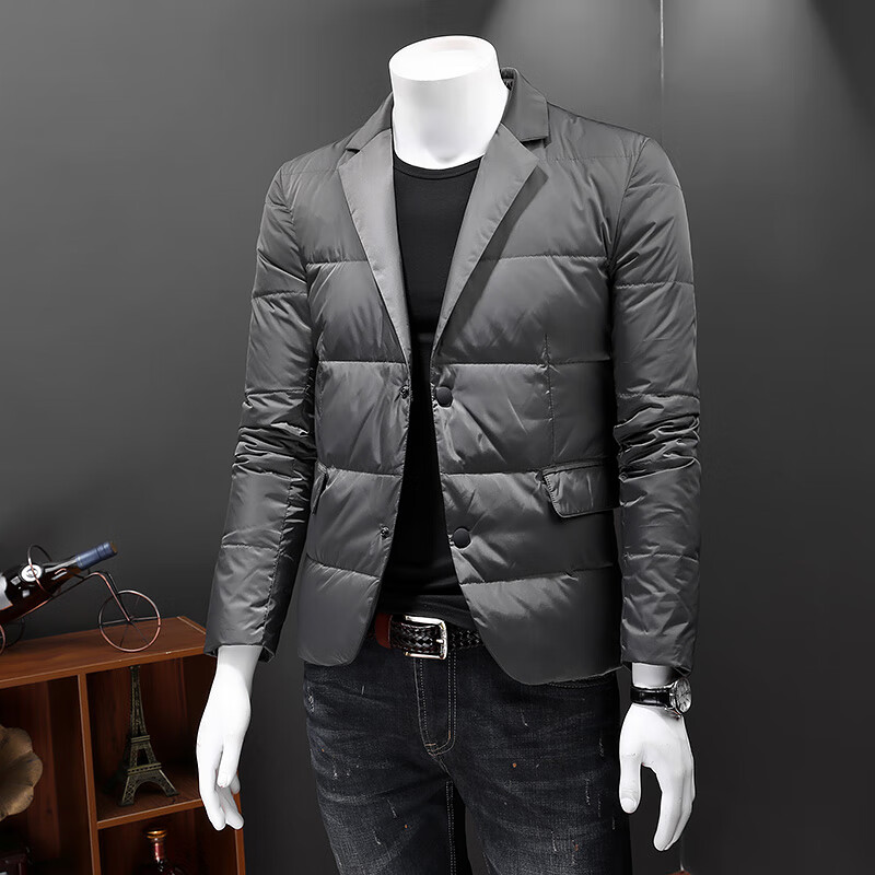 男装 羽绒服 鲨奴威登(shanuweideng) 2020秋冬季新款西服男士羽绒服