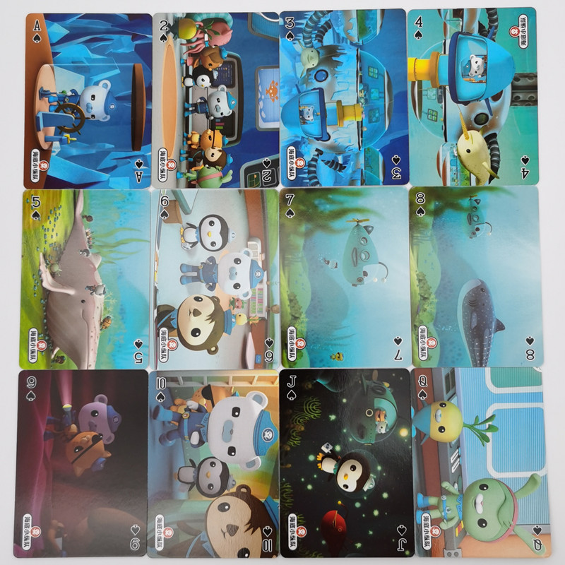 海底小纵队卡片收藏扑克牌海底小纵队儿童创意卡通动漫图卡片纸牌寓教