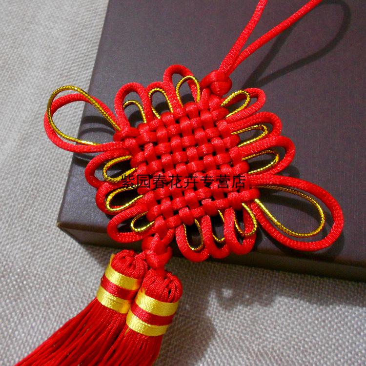 园艺春节6盘小号中国结礼品挂件节日装饰挂件盆栽盆景挂件装饰6盘大