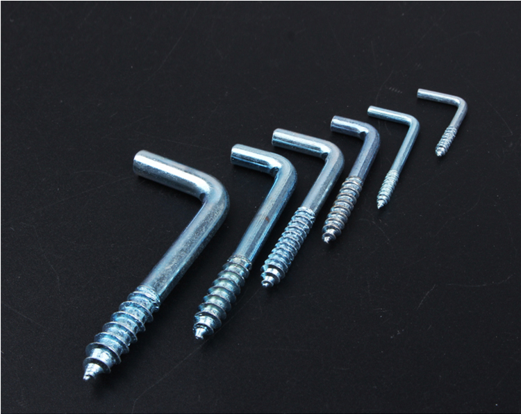 七7字l形直角自攻木螺丝钉灯钩相框挂钩塑料膨胀塞胀胀栓l型24x2020个