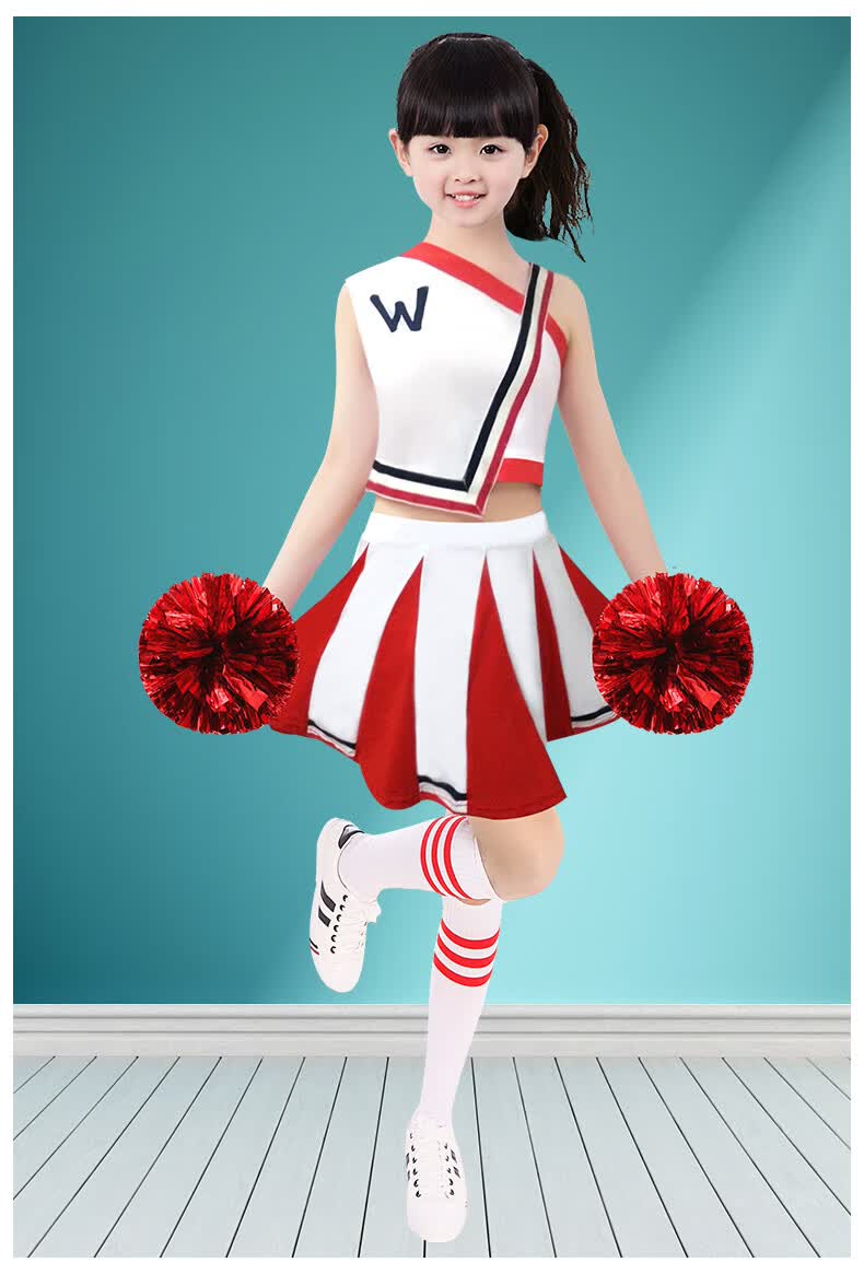 时慕语健美操服装儿童小学生表演加油衣服通用成人六一幼儿同款运动会