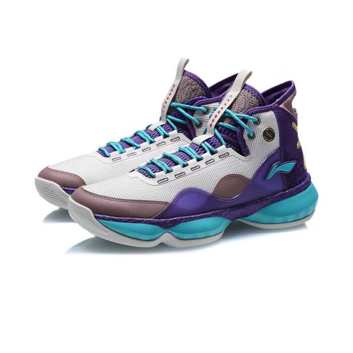 21春李宁wowshadow2韦德系列男篮球场地鞋abpr0056标准白42