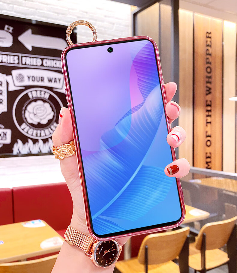 romsion华为畅享20se手机壳畅想20es保护硅胶套5g腕带斜挎挂绳ppa一al