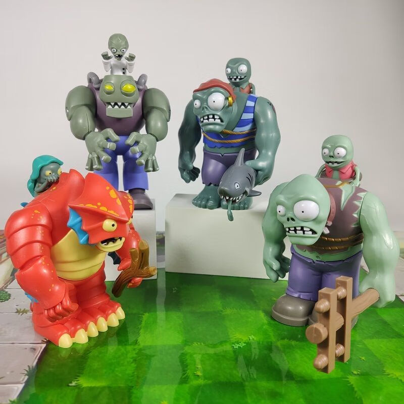 新款植物大战僵尸玩具海盗巨人僵尸可弹射僵尸博士僵王深海巨人2礼品