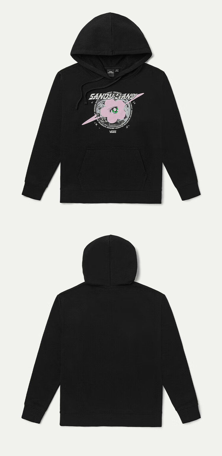 万斯(vans)vans范斯官方 女子连帽卫衣sandy liang联名小花黑色 黑色