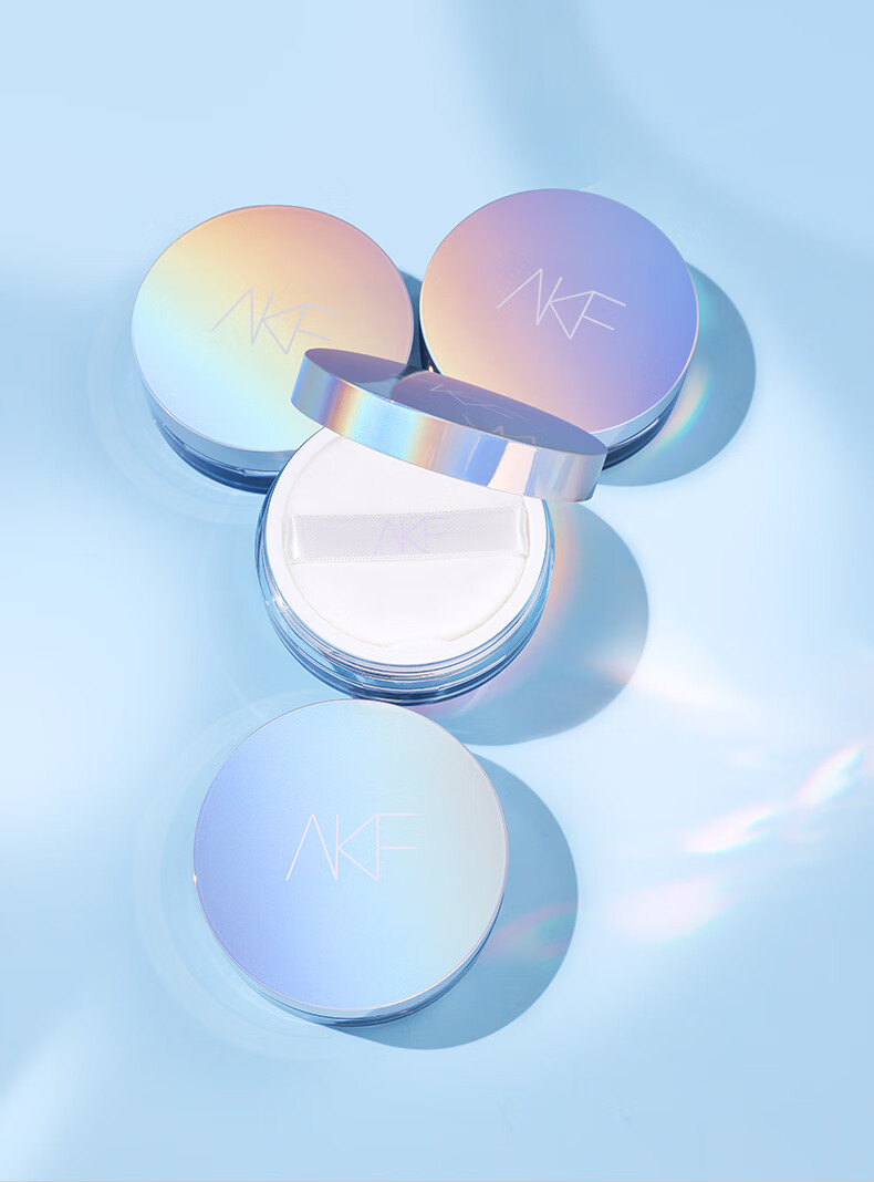 韩国akf定妆散粉防水防汗自然不脱妆干皮控油定妆持久遮瑕自然轻薄