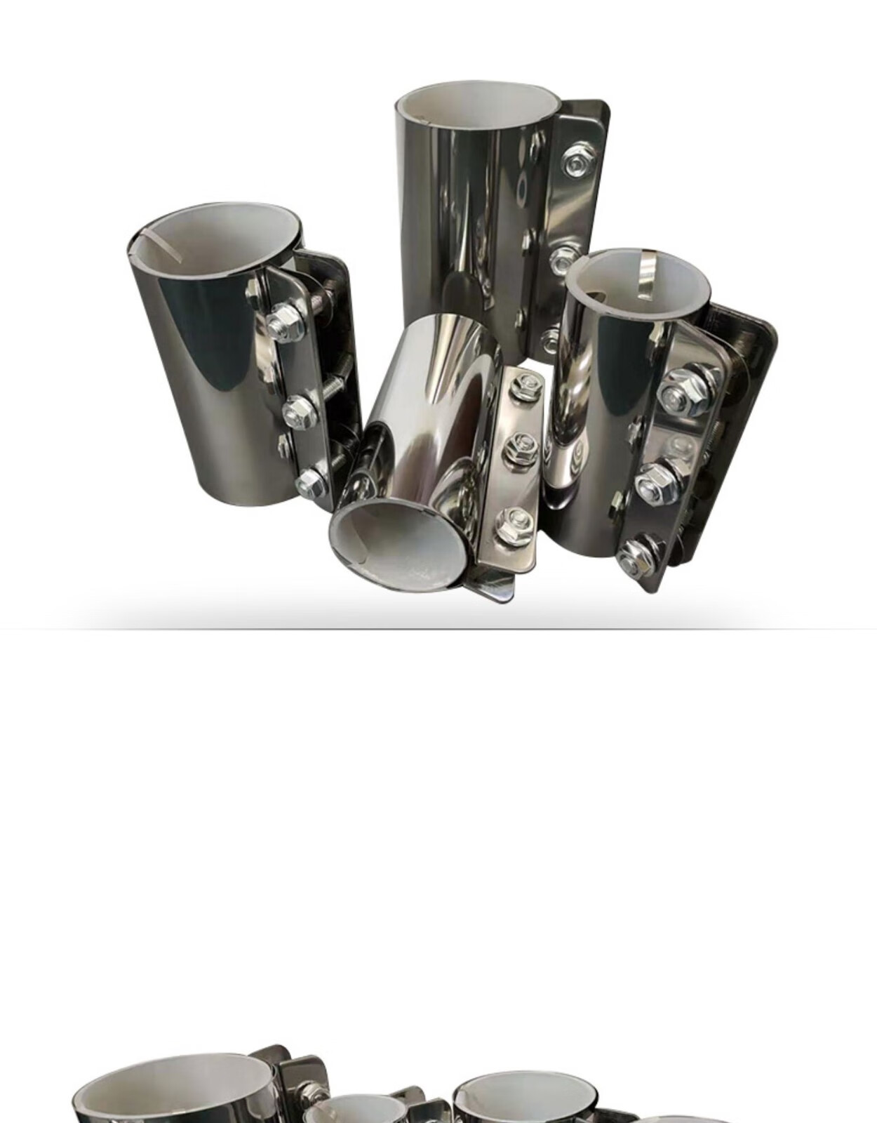 不锈钢管道连接器接管器圆接管夹卡箍中央供料管夹配件15寸内径38100