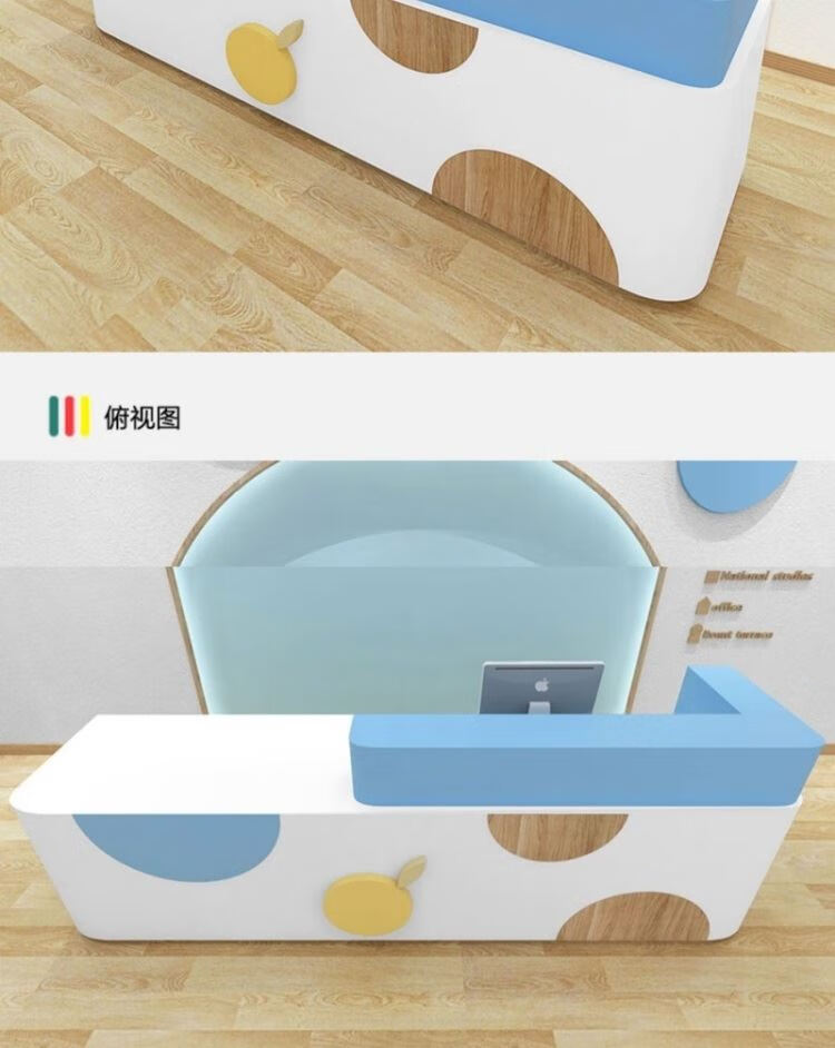 宠物店前台 前台迎宾台宠物店前台卡通吧台医院前台早教中心前台接待