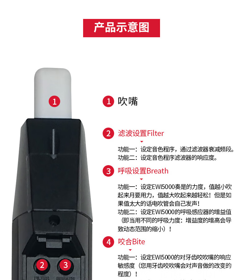 akai雅家ewi5000电吹管雅家solo乐器初学者电萨克斯电子吹管老年人