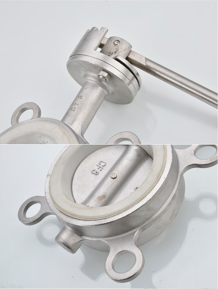 304不锈钢手动对夹式软密封蝶阀 手柄蝶阀d71x-10p 16pdn50 65 80 304