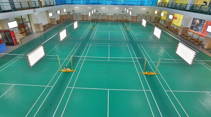 羽毛球场馆灯led升降式羽毛球场用侧灯排灯健身房羽毛球馆照明灯防炫