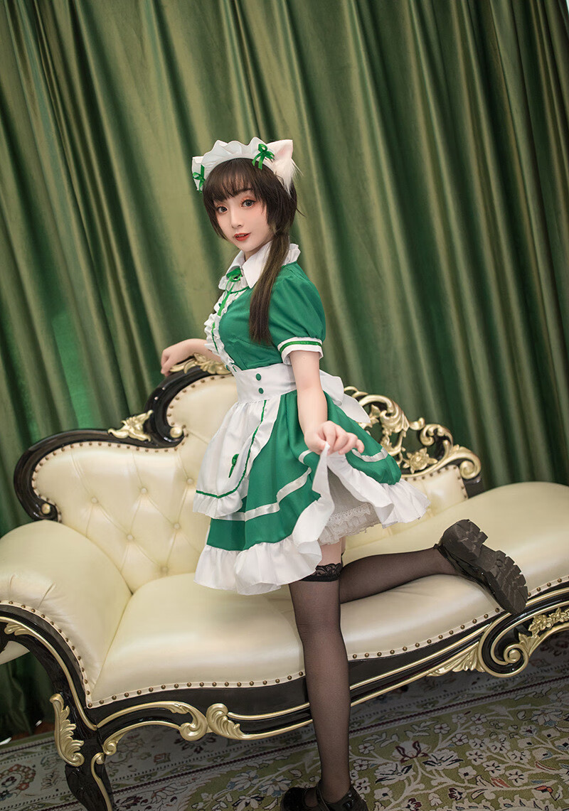 女仆装cosplay萌日系动漫异世界 餐厅咖啡厅工作服长裙多色女佣装