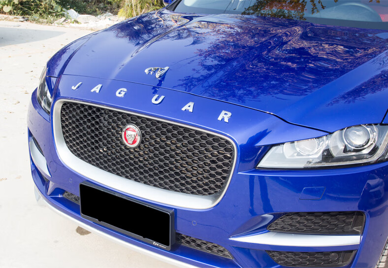 标fpacexflxjxele-pace改装专用引擎盖机头 捷豹立体车头标【银色】