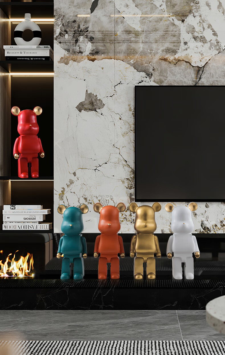 64北欧网红儿童卡通暴力熊存钱罐可取大号储钱罐客厅电视柜落地摆件