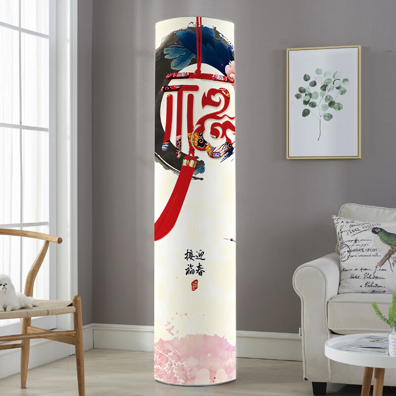 合欢树中式圆柱空调罩全包防尘罩格力海尔圆形柜机立式空调罩子空调套