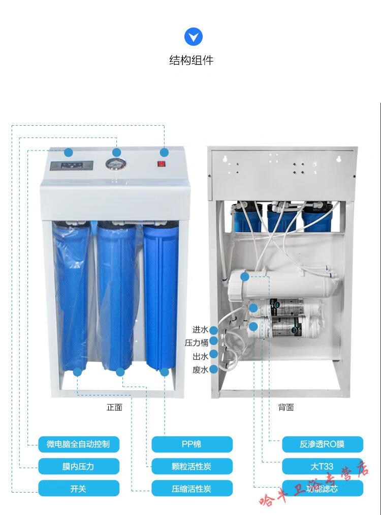 商用淨水器ro反滲透奶茶店公司幼兒園400 800g大流量直飲純水機 800g