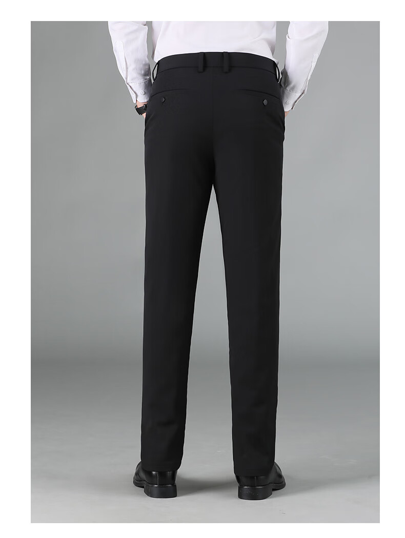 YAYA Men's 90% Goose Down Insulated Winter Suit Pants Thick Fleece Lined Straight Leg Trousers 15