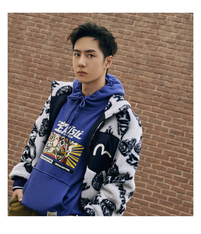 【王一博同款】evisu 21aw男士满地标志达摩外套 2eahtm1jk719rxsh
