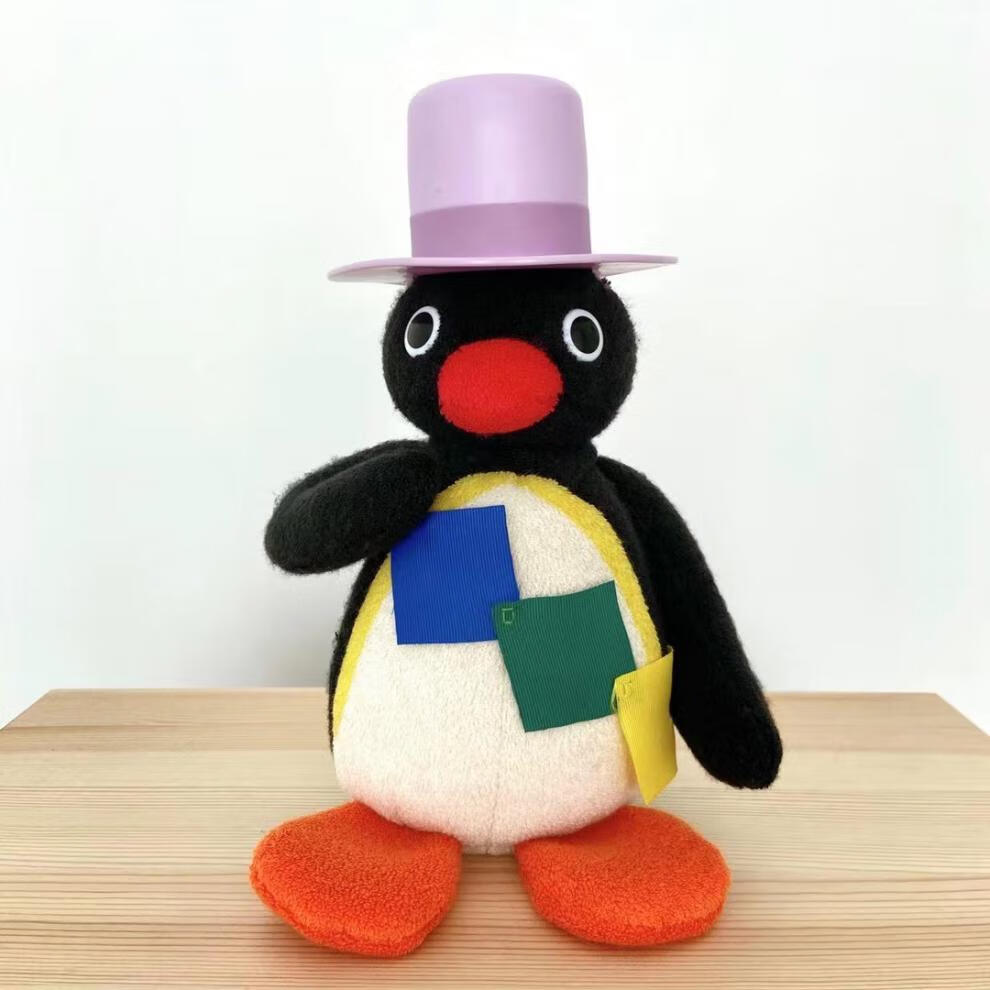 pingu企鹅 pingu企鹅家族离家出走魔术师公仔毛绒玩具摆件卡通复古