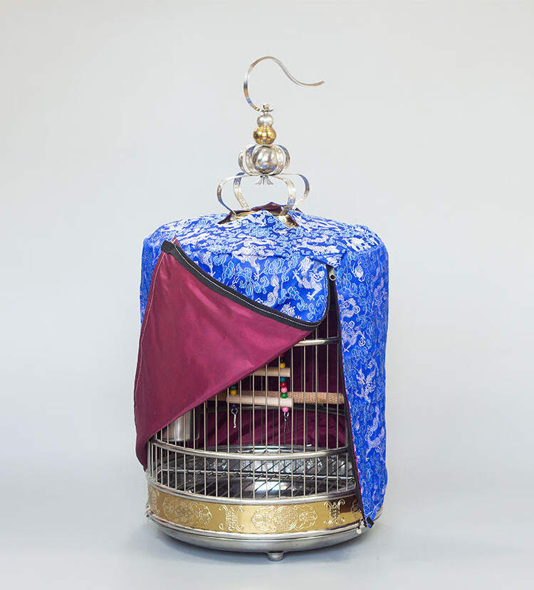 天寿牌笼子保暖布鸟笼罩衣笼衣笼布八哥画眉鸟笼布笼衣圆形遮光鸟笼罩