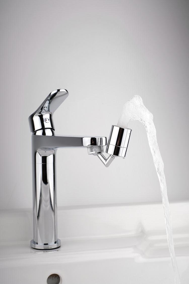 厨房面盆万向旋转水龙头防溅头大角度铜起泡器节水增压气泡网嘴定制