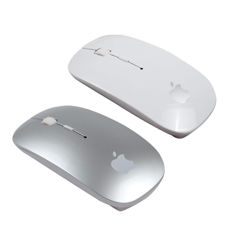 苹果新无线鼠标可充电静音macbook pro a 银色双模款【蓝牙 usb接收器