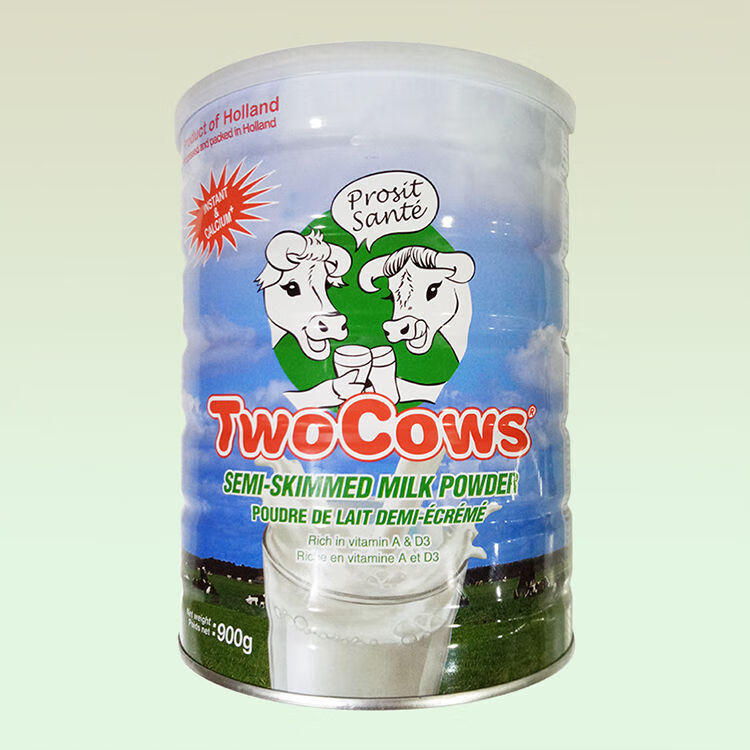 荷兰进口twocows淘高斯双牛奶粉儿童学生成人全脂高钙奶粉双牛全脂900