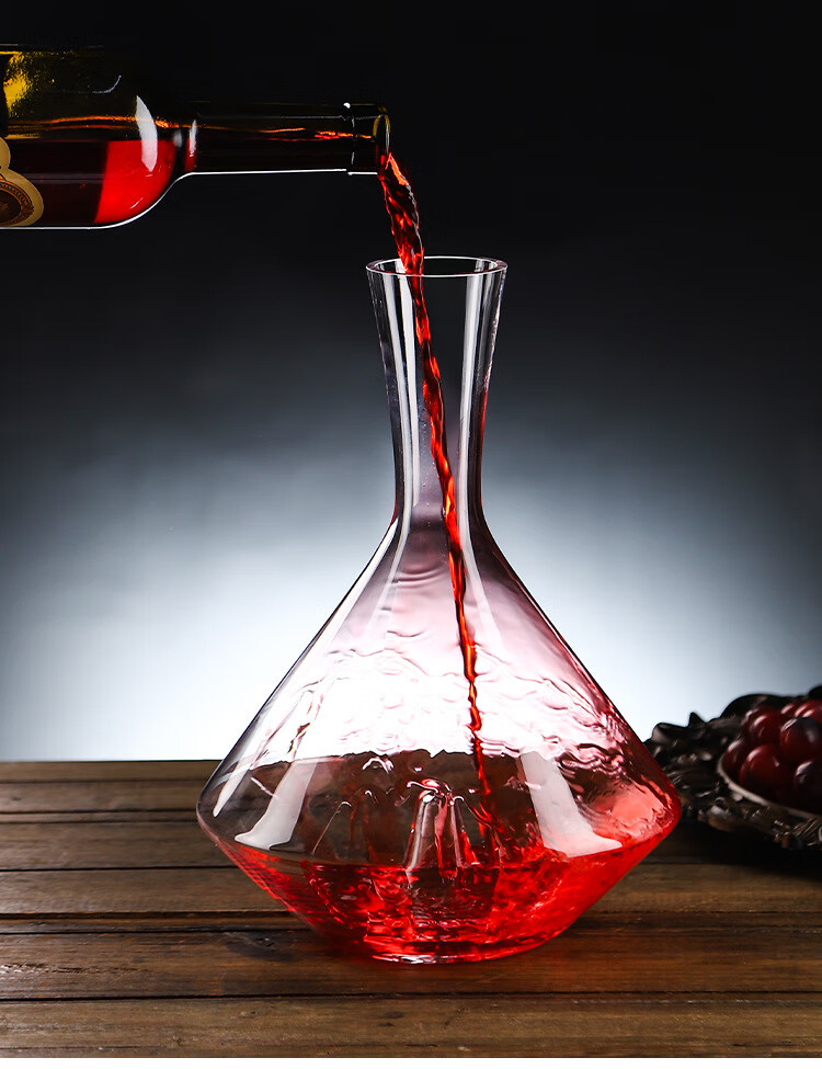 轻奢红酒醒酒器个性葡萄酒分酒器水晶玻璃带盖红酒壶家用欧式酒具 带