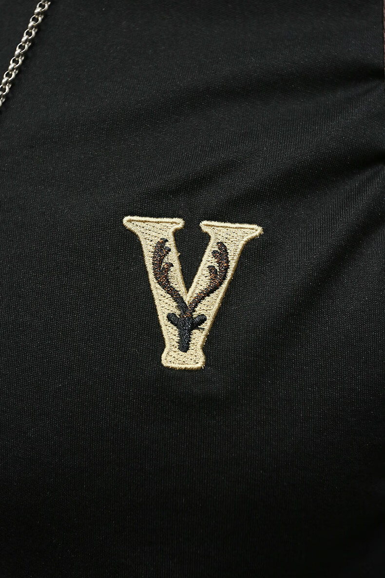 andseeyou男装 v字刺绣小标t恤男 休闲男士打底短袖男 2021年新款衣服