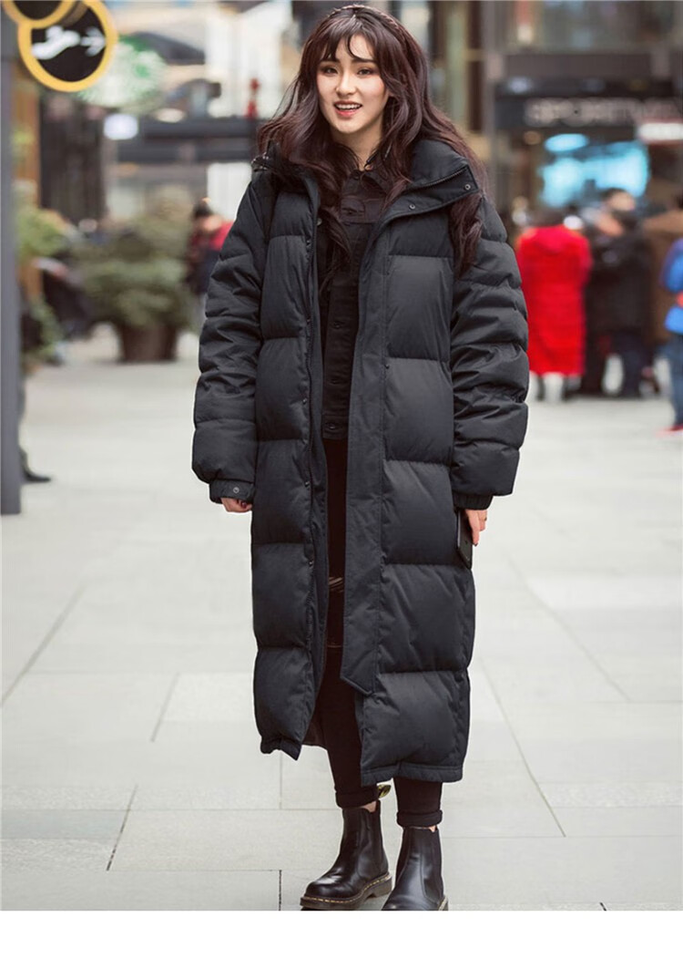 北影校服服装北京电影学院羽绒服男女情侣装中长过膝外套定制艺考超长