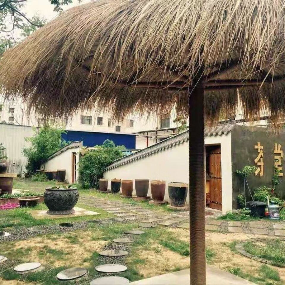 木屋顶茅草瓦天然茅草屋茅草装饰复古材料农家乐枯草装饰碧娟天然青草