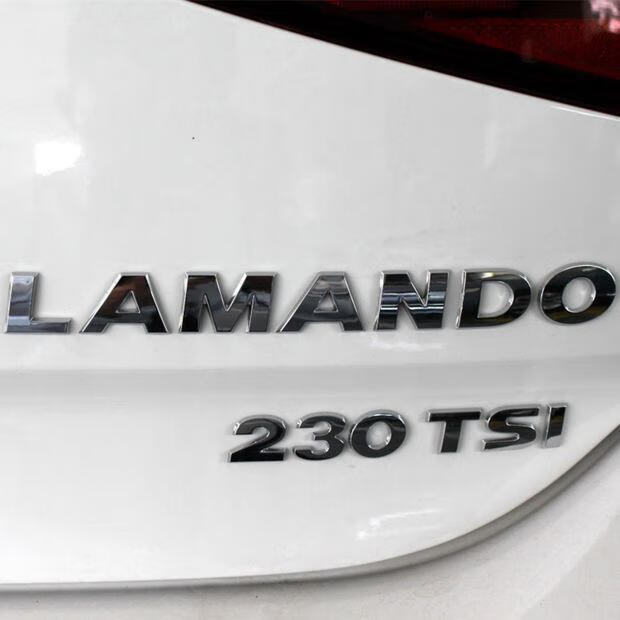 大众凌渡字母贴lamando排量贴230 280 330tsi车尾装饰车标贴 原车款短