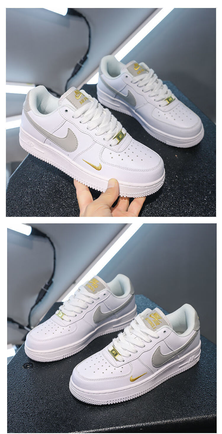 【旗舰官方】aj女鞋af1 空军一号迷你小金钩小白鞋男女生ins同款低帮