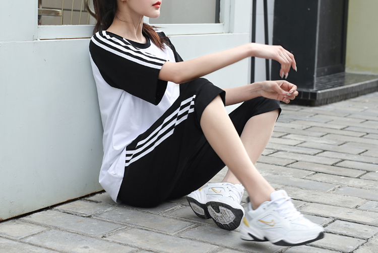 嘉蝶中考运动服 体育中考衣服 运动服套装女夏跑步宽松两件套中考体育