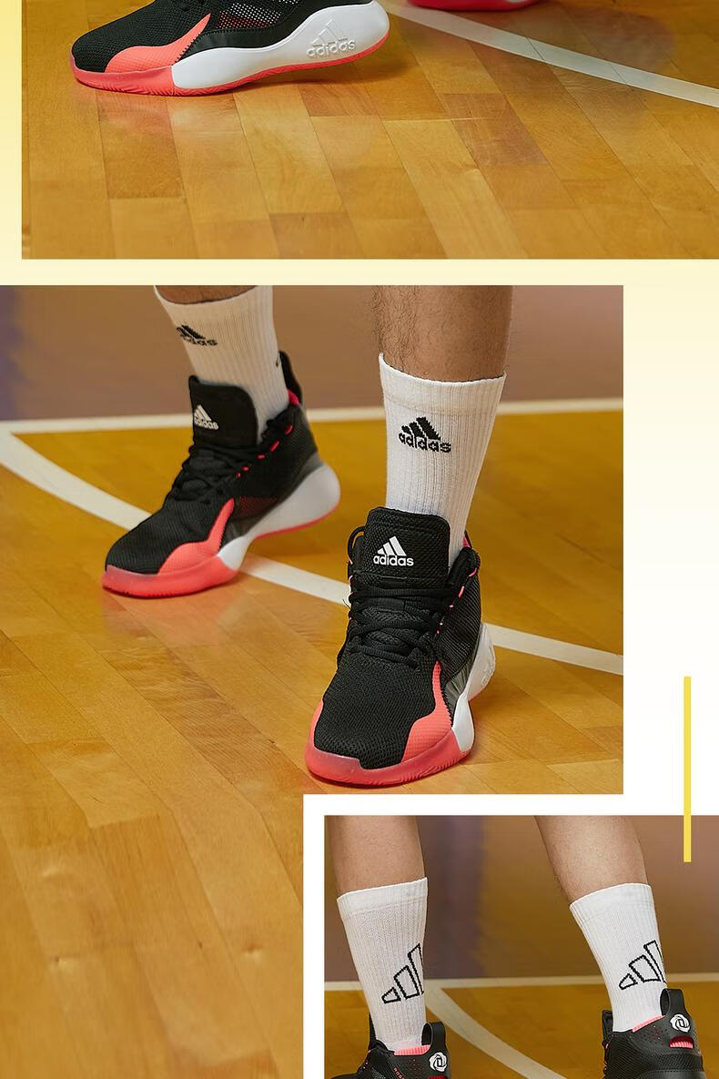 adidas阿迪达斯官网罗斯 773 2020 中帮男子场上篮球鞋fw8663 一号黑